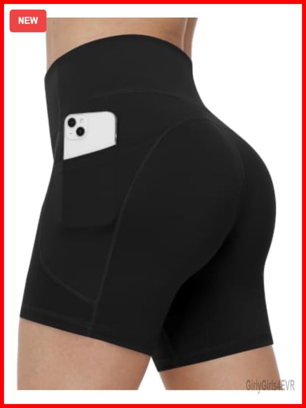 High Waist Biker Shorts No Front Seam Tummy Control Workout Yoga Shorts with